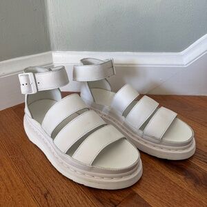 Dr. Martens White Clarissa Sandals, Women's 7 US (5 UK)